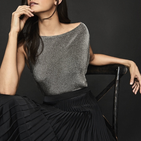 Reiss Tops - *Restock!* NWT REISS | Brigette Draped Knitted Blouse